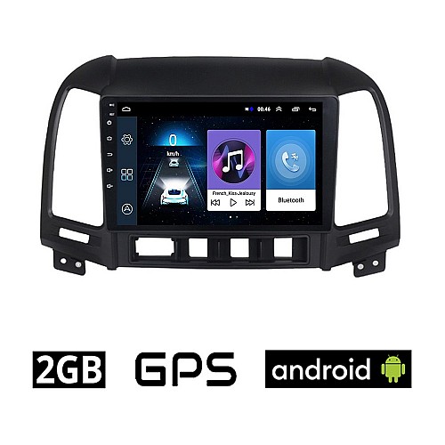 HYUNDAI SANTA FE (2006-2013) Android οθόνη αυτοκίνητου 2GB με GPS WI-FI (ηχοσύστημα αφής 9" ιντσών OEM Youtube Playstore MP3 USB Radio Bluetooth Mirrorlink εργοστασιακή, 4x60W, AUX) HY13-2GB