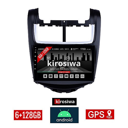 KIROSIWA 6+128GB CHEVROLET AVEO (2014-2017) Android οθόνη αυτοκίνητου 6GB με GPS WI-FI (ηχοσύστημα αφής 9" ιντσών OEM Youtube Playstore MP3 USB Radio Bluetooth Mirrorlink DSP Apple Carplay Android Auto 4G SIM card 4x60W, AUX) AC-4304