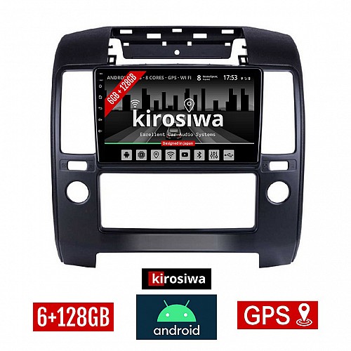 KIROSIWA 6+128GB NISSAN NAVARA D40 (2006-2011) Android οθόνη αυτοκίνητου 6GB με GPS WI-FI (ηχοσύστημα αφής 9" ιντσών Youtube Playstore MP3 USB Radio Bluetooth Mirrorlink DSP Apple Carplay Android Auto 4x60W, AUX, D 40)