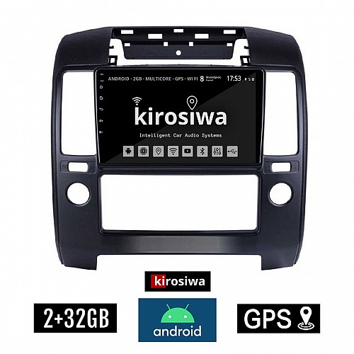KIROSIWA 2+32GB NISSAN NAVARA D40 (2006-2011) Android οθόνη αυτοκίνητου 2GB με GPS WI-FI (ηχοσύστημα αφής 9" ιντσών Youtube Playstore MP3 USB Radio Bluetooth Mirrorlink εργοστασιακή, 4x60W, AUX, D 40)