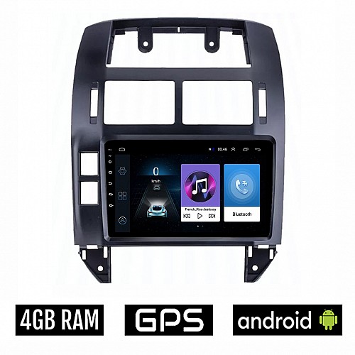 VOLKSWAGEN VW POLO (2002-2009) Android οθόνη αυτοκίνητου 4GB με GPS WI-FI (ηχοσύστημα αφής 9" ιντσών OEM Youtube Playstore MP3 USB Radio Bluetooth Mirrorlink εργοστασιακή, 4x60W)