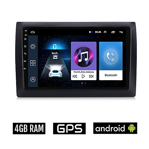 FIAT STILO (2001-2008) Android οθόνη αυτοκίνητου 4GB με GPS WI-FI (ηχοσύστημα αφής 9" ιντσών OEM Youtube Playstore MP3 USB Radio Bluetooth Mirrorlink εργοστασιακή, 4x60W, AUX) FI65-4GB