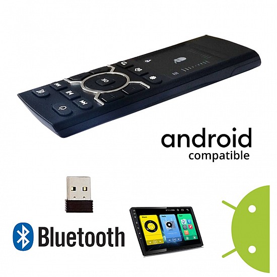 Kirosiwa bluetooth χειριστήριο με ενσωματωμένο ποντίκι (mouse) για Android οθόνες αυτοκινήτου (ασύρματο remote control χειρός οθόνη κοντρόλ multimedia universal 1-DIN 2-DIN χεριού ραδιόφωνο 1DIN 2DIN κλήσεις ένταση)  CR-1356