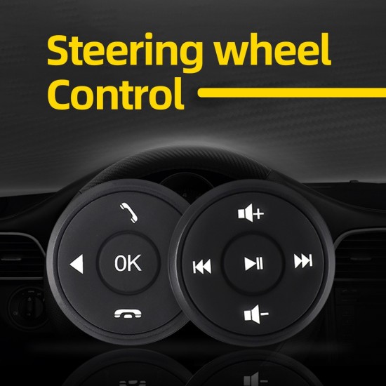 Χειριστήριο τιμονιού αυτοκινήτου (ασύρματο) με ανεξάρτητο Bluetooth (universal οθόνες volume ράδια αμαξιού 1 2 DIN BT oem επαναφορτιζόμενο ΒΤ radio οθόνη αυτοκινήτου μουσική wireless κλήσεις τηλέφωνο)