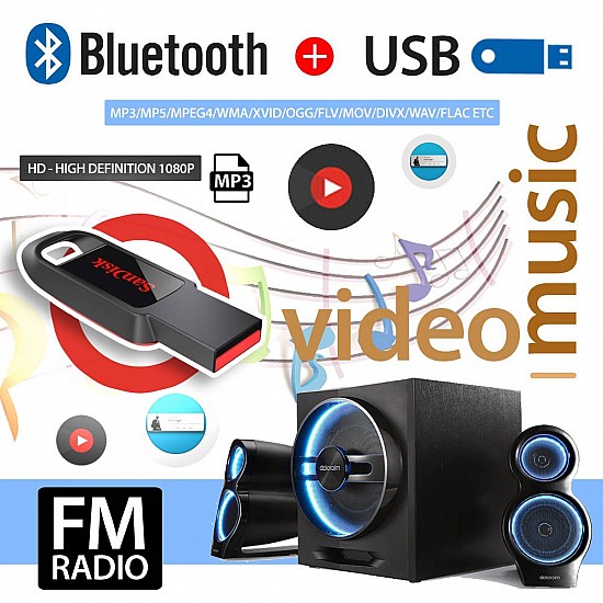 Multimedia Ηχοσύστημα Αυτοκινήτου Universal 1DIN (Bluetooth / USB / AUX) με Οθόνη Αφής 7" ιντσών