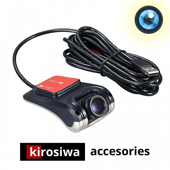 Kαταγραφική DVR κάμερα αυτοκινήτου (KIROSIWA ADAS Ready HD ανίχνευση κίνησης DV-R καταγραφική μπροστινή μπροστά 1-DIN 2-DIN OEM micro SD εγγραφή βίντεο) SX-1244