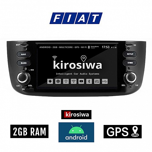 KIROSIWA 2GB FIAT PUNTO EVO (μετά το 2009) Android οθόνη αυτοκίνητου με GPS WI-FI DSP (ηχοσύστημα αφής 6.1" ιντσών OEM Youtube Playstore MP3 USB Radio Bluetooth 4x60W Mirrorlink εργοστασιακoύ τύπου) KLS-5214
