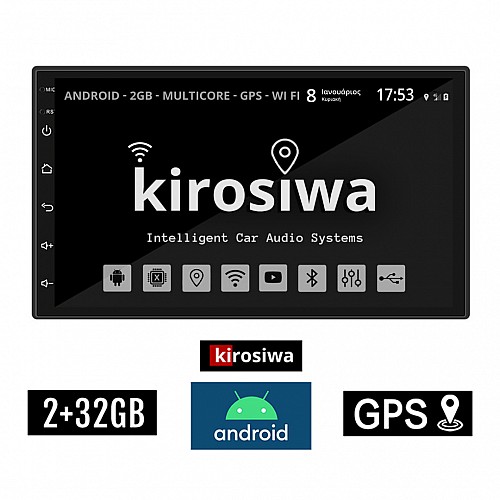 KIROSIWA 2+32GB VOLKSWAGEN PASSAT (2000-2005) Android οθόνη αυτοκίνητου 2GB με GPS WI-FI (ηχοσύστημα αφής 7" ιντσών OEM Youtube Playstore MP3 USB Radio Bluetooth Mirrorlink εργοστασιακή, 4x60W, AUX)
