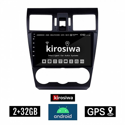 KIROSIWA 2+32GB SUBARU FORESTER (μετά το 2013) Android οθόνη αυτοκίνητου 2GB με GPS WI-FI (ηχοσύστημα αφής 9" ιντσών OEM Youtube Playstore MP3 USB Radio Bluetooth Mirrorlink εργοστασιακή, 4x60W, AUX) RX-9529