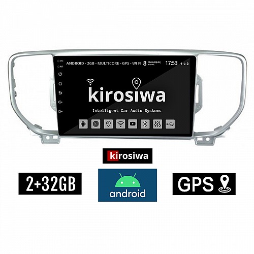 KIROSIWA 2+32GB KIA SPORTAGE (2016 - 2018) Android οθόνη αυτοκίνητου με GPS WI-FI (ηχοσύστημα αφής 9" ιντσών OEM Youtube Playstore MP3 USB Radio Bluetooth Mirrorlink εργοστασιακή, 4x60W, AUX) DX-71318