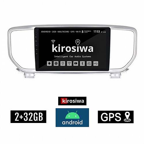 KIROSIWA 2+32GB KIA SPORTAGE (μετά το 2018) Android οθόνη αυτοκίνητου 2GB με GPS WI-FI (ηχοσύστημα αφής 9" ιντσών OEM Youtube Playstore MP3 USB Radio Bluetooth Mirrorlink εργοστασιακή, 4x60W, AUX) DX-71319
