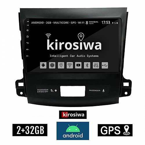 KIROSIWA 2+32GB MITSUBISHI OUTLANDER (2006 - 2012) Android οθόνη αυτοκίνητου 2GB με GPS WI-FI (ηχοσύστημα αφής 9" ιντσών OEM Youtube Playstore MP3 USB Radio Bluetooth Mirrorlink εργοστασιακή, 4x60W, AUX) DX-71325