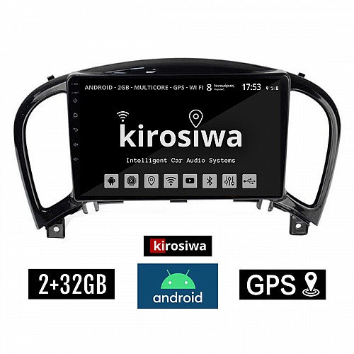 KIROSIWA 2+32GB NISSAN JUKE (μετά το 2009) Android οθόνη αυτοκίνητου 2GB με GPS WI-FI (ηχοσύστημα αφής 9" ιντσών OEM Youtube Playstore MP3 USB Radio Bluetooth Mirrorlink εργοστασιακή, 4x60W, AUX) DX-71328