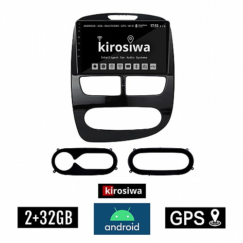 KIROSIWA 2+32GB RENAULT CLIO (2012 - 2015) Android οθόνη αυτοκίνητου 2GB με GPS WI-FI (ηχοσύστημα αφής 10" ιντσών OEM Youtube Playstore MP3 USB Radio Bluetooth Mirrorlink εργοστασιακή, 4x60W, AUX) DX-71335