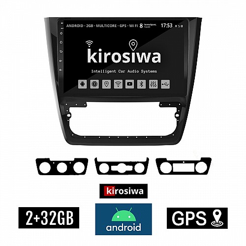 KIROSIWA 2+32GB SKODA YETI (2014 - 2017) Android οθόνη αυτοκίνητου 2GB με GPS WI-FI (ηχοσύστημα αφής 10" ιντσών OEM Youtube Playstore MP3 USB Radio Bluetooth Mirrorlink εργοστασιακή, 4x60W, AUX) DX-71337