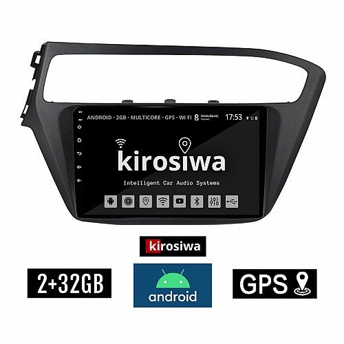 KIROSIWA 2+32GB HYUNDAI i20 (μετά το 2019) Android οθόνη αυτοκίνητου 2GB με GPS WI-FI (ηχοσύστημα αφής 9" ιντσών OEM Youtube Playstore MP3 USB Radio Bluetooth Mirrorlink εργοστασιακή, 4x60W, AUX) RX-9355