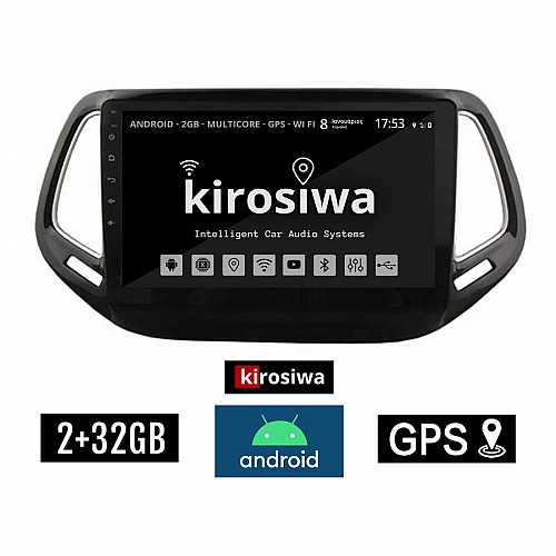 KIROSIWA 2+32GB JEEP COMPASS (μετά το 2017) Android οθόνη αυτοκίνητου 2GB με GPS WI-FI (ηχοσύστημα αφής 10" ιντσών OEM Youtube Playstore MP3 USB Radio Bluetooth Mirrorlink εργοστασιακή, 4x60W, AUX) RX-9379