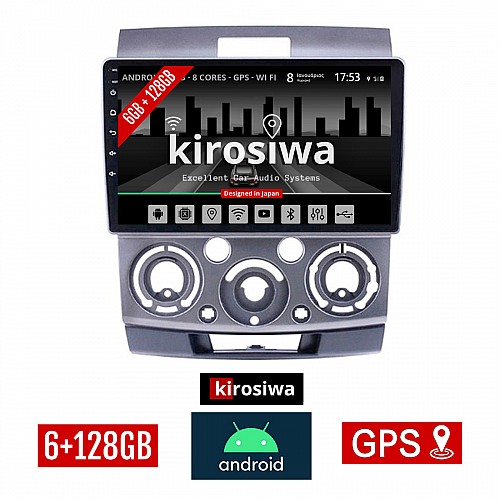 KIROSIWA 6+128GB MAZDA BT-50 (2006 - 2011) Android οθόνη αυτοκίνητου 6GB με GPS WI-FI (ηχοσύστημα αφής 9" ιντσών OEM Youtube Playstore MP3 USB Radio Bluetooth Mirrorlink DSP Apple Carplay Android Auto 4G SIM card 4x60W, AUX) RX-9425