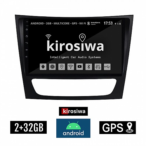 KIROSIWA 2+32GB MERCEDES CLS (W219) 2003-2010 Android οθόνη αυτοκίνητου 2GB με GPS WI-FI (ηχοσύστημα αφής 9" ιντσών OEM Youtube Playstore MP3 USB Radio Bluetooth Mirrorlink εργοστασιακή, 4x60W, Benz) RX-9658