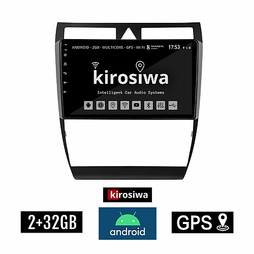 KIROSIWA 2+32GB AUDI A6 (1998-2005) Android οθόνη αυτοκίνητου 2GB με GPS WI-FI (ηχοσύστημα αφής 9" ιντσών OEM Youtube Playstore MP3 USB Radio Bluetooth Mirrorlink εργοστασιακή, 4x60W) KLS-7917
