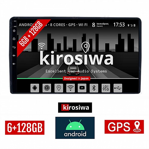 KIROSIWA 6+128GB DACIA DUSTER (2012 - 2019) Android οθόνη αυτοκίνητου 6GB με GPS WI-FI (ηχοσύστημα αφής 9" ιντσών OEM Youtube Playstore MP3 USB Radio Bluetooth Mirrorlink DSP Apple Carplay Android Auto 4G SIM card 4x60W, AUX) KLS-7947
