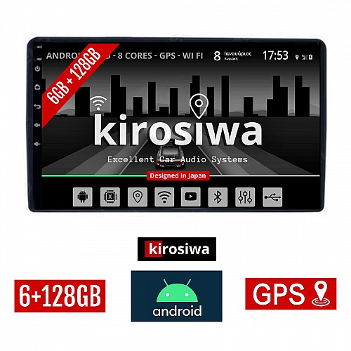 KIROSIWA 6+128GB PEUGEOT EXPERT (2007 - 2016) Android οθόνη αυτοκίνητου 6GB με GPS WI-FI (ηχοσύστημα αφής 9" ιντσών OEM Youtube Playstore MP3 USB Radio Bluetooth Mirrorlink DSP Apple Carplay Android Auto 4G SIM card 4x60W, AUX) RS-566