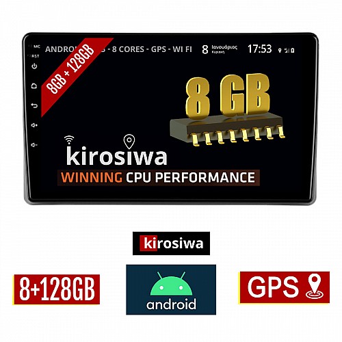 KIROSIWA 8GB + 128GB MITSUBISHI L200 (μετά το 2020) Android οθόνη αυτοκίνητου με GPS WI-FI (ηχοσύστημα αφής 9" ιντσών OEM Youtube Playstore MP3 USB Radio Bluetooth Mirrorlink DSP Apple Carplay Android Auto 4G Sim Card 4x60W, AUX) BR-1504