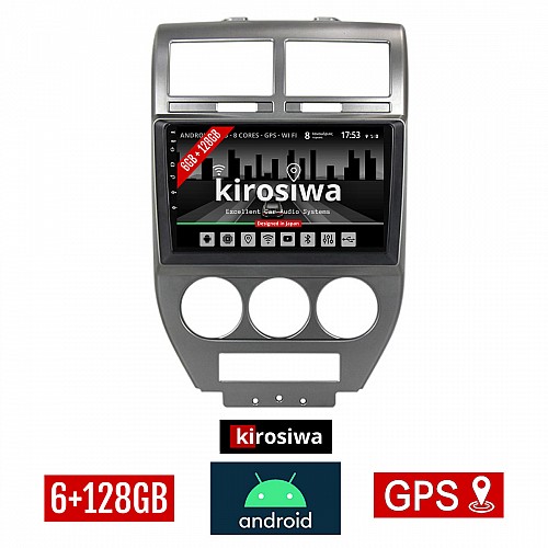 KIROSIWA 6+128GB JEEP PATRIOT (2006 - 2016) Android οθόνη αυτοκίνητου 6GB με GPS WI-FI (ηχοσύστημα αφής 10" ιντσών OEM Youtube Playstore MP3 USB Radio Bluetooth Mirrorlink 4x60W εργοστασιακού τύπου) BR-18564