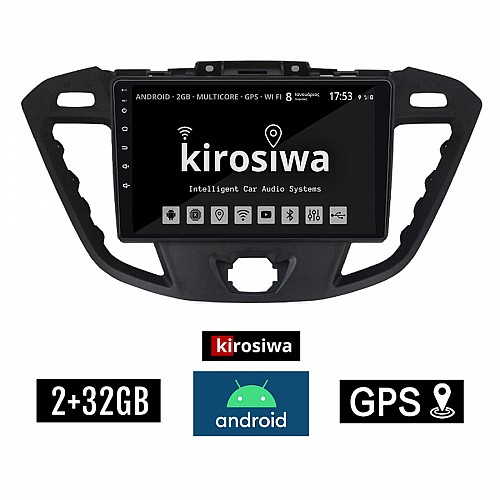 KIROSIWA 2+32GB FORD TRANSIT CUSTOM (μετά το 2013) Android οθόνη αυτοκίνητου 2GB με GPS WI-FI (ηχοσύστημα αφής 9" ιντσών OEM Youtube Playstore MP3 USB Radio Bluetooth Mirrorlink εργοστασιακή, 4x60W, AUX) FE-1293
