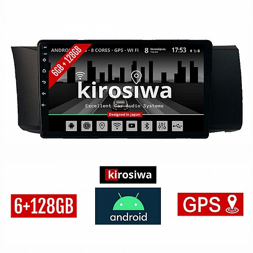 KIROSIWA 6+128GB SUBARU BRZ (μετά το 2012) Android οθόνη αυτοκίνητου 6GB με GPS WI-FI (ηχοσύστημα αφής 9" ιντσών OEM Youtube Playstore MP3 USB Radio Bluetooth Mirrorlink DSP Apple Carplay Android Auto 4G SIM card 4x60W, AUX) BR-1488