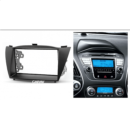 Πρόσοψη Hyundai iX35, Tucson (2-DIN πλαίσιο για ηχοσύστημα ή οθόνη αυτοκινήτου 2DIN φιλέτο μαύρο 2 DIN)