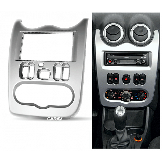 Πρόσοψη Dacia Duster Logan Sandero (2-DIN πλαίσιο για ηχοσύστημα ή οθόνη αυτοκινήτου 2DIN φιλέτο 2 DIN)
