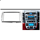 Πρόσοψη Hyundai Santa Fe (2006 - 2012) 2-DIN πλαίσιο για ηχοσύστημα ή οθόνη αυτοκινήτου 2DIN φιλέτο ασημί ασημένιο χρώμα 2 DIN