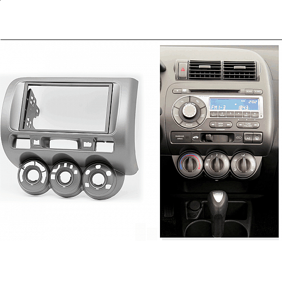 Πρόσοψη Honda Jazz (2002 - 2008) Manual Aircondition (2-DIN πλαίσιο για ηχοσύστημα ή οθόνη αυτοκινήτου 2DIN φιλέτο 2 DIN)