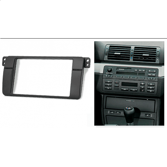 Πρόσοψη BMW E46 (1999 - 2004) 2-DIN πλαίσιο για ηχοσύστημα ή οθόνη αυτοκινήτου 2DIN φιλέτο 2 DIN Ε46