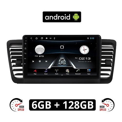 SUBARU LEGACY (2002 - 2008) Android οθόνη αυτοκίνητου 6GB με GPS WI-FI (ηχοσύστημα αφής 9" ιντσών OEM Youtube Playstore MP3 USB Radio Bluetooth Mirrorlink εργοστασιακή, 4x60W, AUX) SU45-6GB