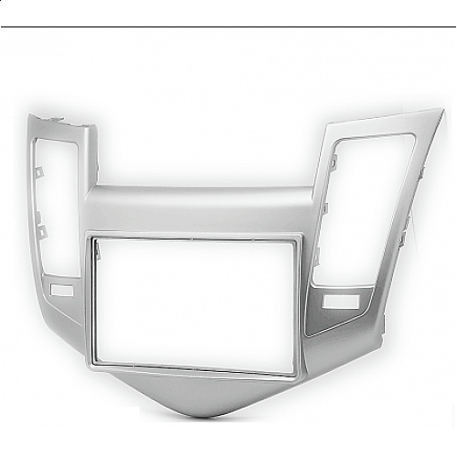 Πρόσοψη Chevrolet Cruze (2009 - 2016) 2-DIN πλαίσιο για ηχοσύστημα ή οθόνη αυτοκινήτου 2DIN ασημί ασημένια φιλέτο 2 DIN