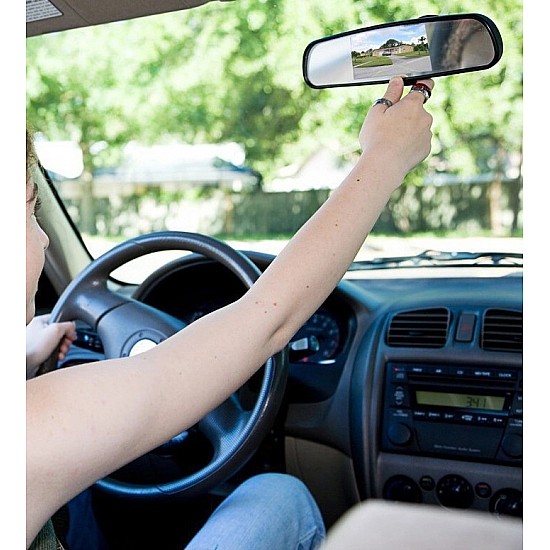 Kirosiwa καθρέφτης αυτοκινήτου με οθόνη 4.3" ιντσών και δυνατότητα σύνδεσης με κάμερα οπισθοπορείας (υψηλής ανάλυσης monitor έγχρωμη TFT LCD oem video camera in σύνδεση με αναπτήρα αυτοκινήτου)