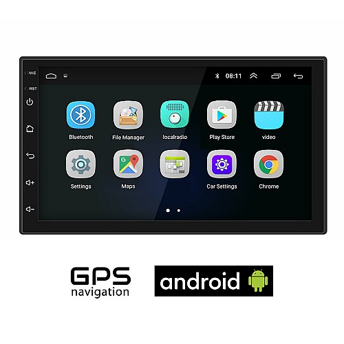 Android ηχοσύστημα αυτοκινήτου 7" ιντσών με GPS (WI-FI, Full Touch, Playstore Youtube MP3 USB video radio Bluetooth, 4x60W, Universal) FTS88