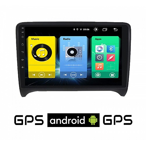 AUDI TT (2007 - 2015) Android οθόνη αυτοκίνητου με GPS WI-FI (ηχοσύστημα αφής 9" ιντσών OEM Youtube Playstore MP3 USB Radio Bluetooth Mirrorlink εργοστασιακή, 4x60W, AUX) AU25