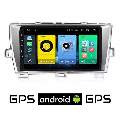 TOYOTA PRIUS (2009 - 2015) Android οθόνη αυτοκίνητου με GPS WI-FI (ηχοσύστημα αφής 9" ιντσών OEM Youtube Playstore MP3 USB Radio Bluetooth Mirrorlink εργοστασιακή, 4x60W, AUX) TO80