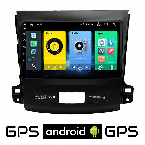 MITSUBISHI OUTLANDER (2006 - 2012) Android οθόνη αυτοκίνητου με GPS WI-FI (ηχοσύστημα αφής 9" ιντσών OEM Youtube Playstore MP3 USB Radio Bluetooth Mirrorlink εργοστασιακή, 4x60W, AUX) MIT326