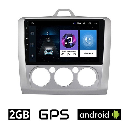 FORD FOCUS (2005 - 2011) *Με χειροκίνητο κλιματισμό Android οθόνη αυτοκίνητου 2GB με GPS WI-FI (ηχοσύστημα αφής 9" ιντσών OEM Youtube Playstore MP3 USB Radio Bluetooth Mirrorlink εργοστασιακή, 4x60W, AUX) FO336-2GB