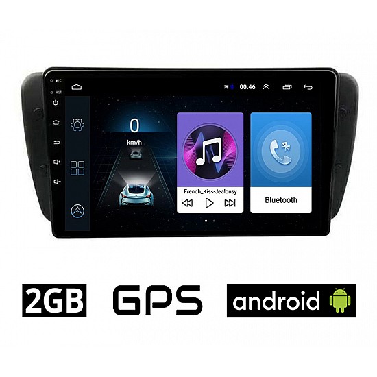 SEAT IBIZA (2008 - 2015) Android οθόνη αυτοκίνητου 9" ιντσών 2GB με GPS WI-FI (ηχοσύστημα αφής OEM Youtube Playstore MP3 USB Radio Bluetooth Mirrorlink εργοστασιακή, 4x60W, AUX)