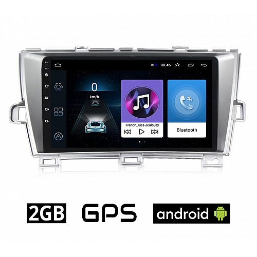 TOYOTA PRIUS (2009 - 2015) Android οθόνη αυτοκίνητου 2GB με GPS WI-FI (ηχοσύστημα αφής 9" ιντσών OEM Youtube Playstore MP3 USB Radio Bluetooth Mirrorlink εργοστασιακή, 4 x 60W, AUX) TO80-2GB