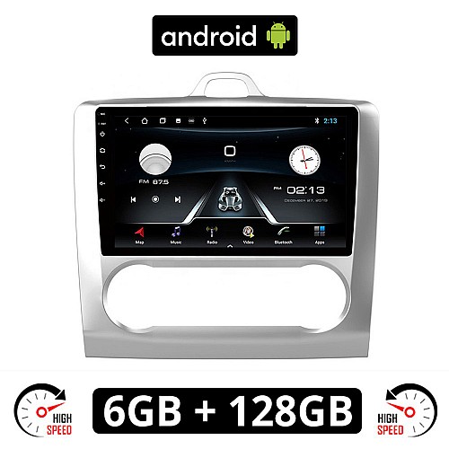 FORD FOCUS (2005 - 2011) *Με αυτόματο κλιματισμό Android οθόνη αυτοκίνητου 6GB με GPS WI-FI (ηχοσύστημα αφής 9" ιντσών OEM Youtube Playstore MP3 USB Radio Bluetooth Mirrorlink εργοστασιακή, 4x60W, AUX) FO337-6GB