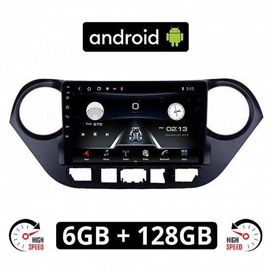 HYUNDAI i10 (μετά το 2014) Android οθόνη αυτοκίνητου 6GB με GPS WI-FI (ηχοσύστημα αφής 9" ιντσών OEM Youtube Playstore MP3 USB Radio Bluetooth Mirrorlink εργοστασιακή, 4x60W, AUX) HY270-6GB