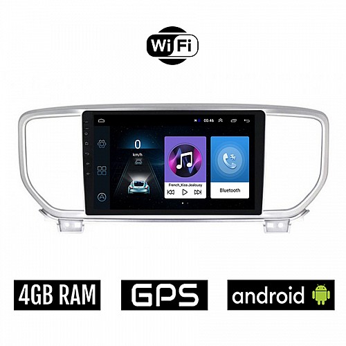 KIA SPORTAGE (μετά το 2018) Android οθόνη αυτοκίνητου 4GB με GPS WI-FI (ηχοσύστημα αφής 9" ιντσών OEM Youtube Playstore MP3 USB Radio Bluetooth Mirrorlink εργοστασιακή, 4x60W, AUX)