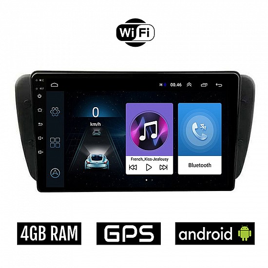 SEAT IBIZA (2008 - 2015) Android οθόνη αυτοκίνητου 4GB με GPS WI-FI (ηχοσύστημα αφής 9" ιντσών OEM Youtube Playstore MP3 USB Radio Bluetooth Mirrorlink εργοστασιακή, 4x60W, AUX)