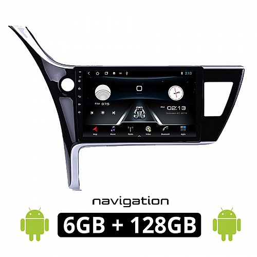 TOYOTA COROLLA (2017 - 2019) Android οθόνη αυτοκίνητου 6GB με GPS WI-FI (ηχοσύστημα αφής 10" ιντσών OEM Youtube Playstore MP3 USB Radio Bluetooth Mirrorlink εργοστασιακή, AUX, 4x60W) TO59-6GB